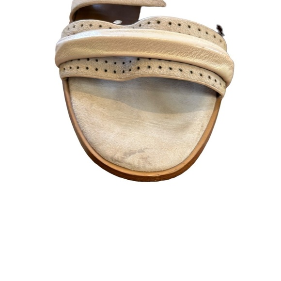 Halston Riley Owen Suede Beige Sandals Heels Women’s 7 1/2 Beach Summer Wedding - Picture 16 of 16